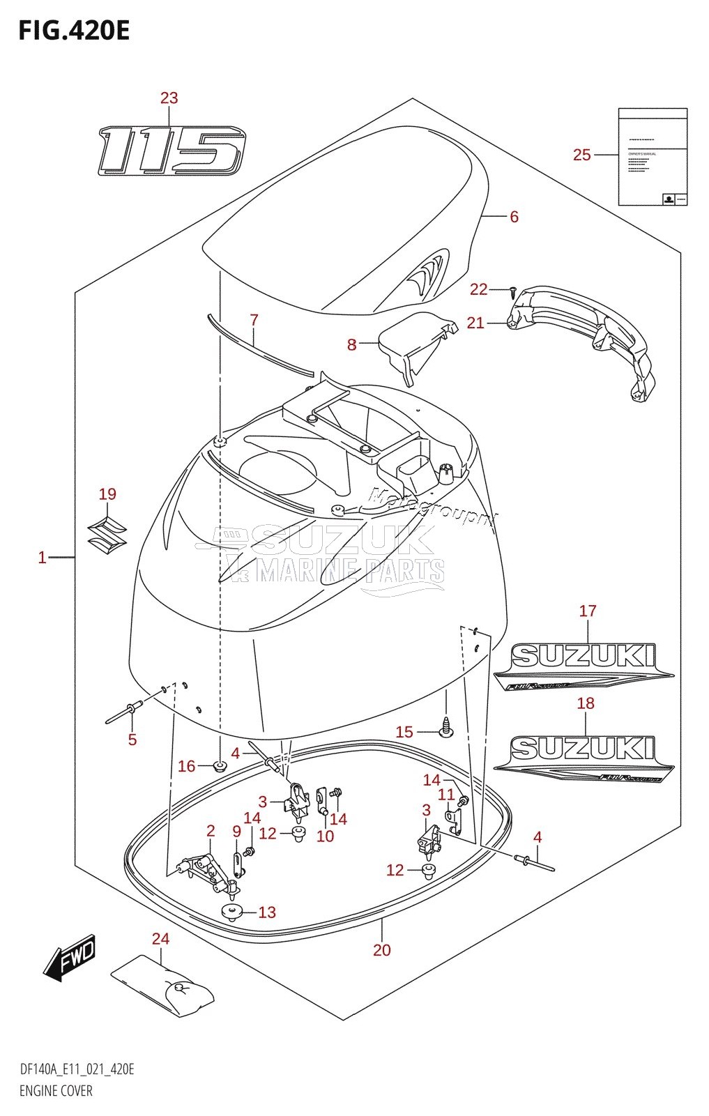 ENGINE COVER ((DF115AT,DF115AZ):021)