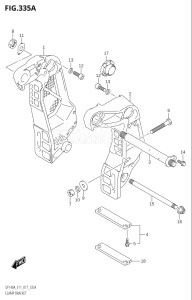 14003F-710001 (2017) 140hp E11 E40-Gen. Export 1-and 2 (DF140AT) DF140A drawing CLAMP BRACKET (DF100AT:E11)