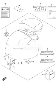 DF 70A drawing Engine Cover