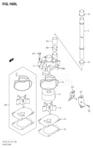 DF250 From 25003F-310001 (E01 E40)  2013 drawing WATER PUMP (DF250Z:E01)