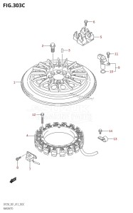 DF250 From 25003F-310001 (E01 E40)  2013 drawing MAGNETO (DF200Z:E01)