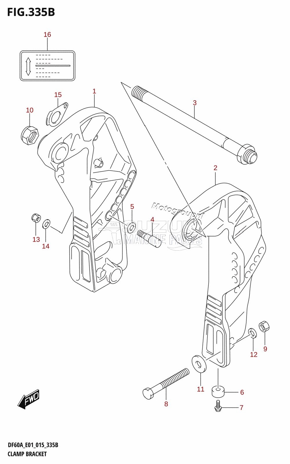 CLAMP BRACKET (DF40AQH:E01)