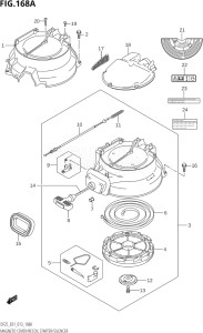 02503F-310001 (2013) 25hp E01-Gen. Export 1 (DF25  DF25Q  DF25R) DF25 drawing MAGNETO COVER / RECOIL STARTER / SILENCER (DF25:E01)