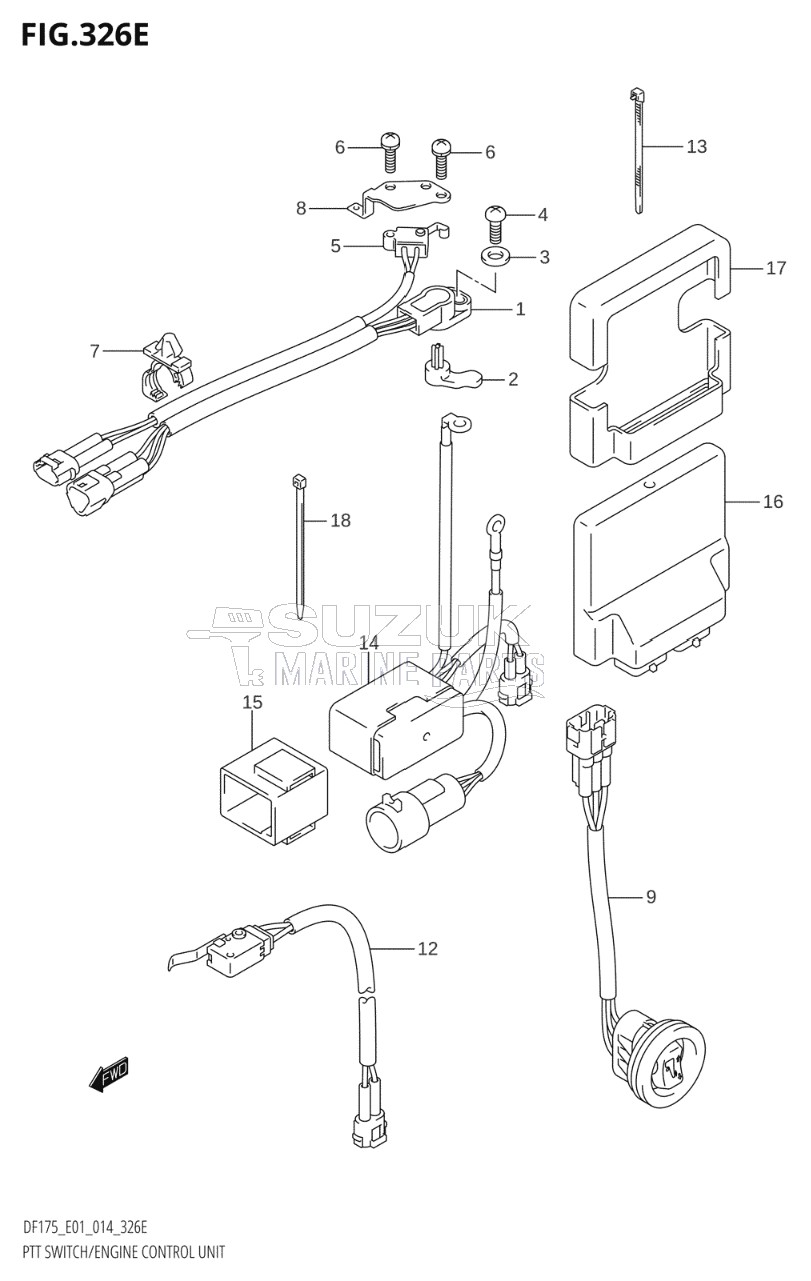 PTT SWITCH / ENGINE CONTROL UNIT (DF150Z:E01)