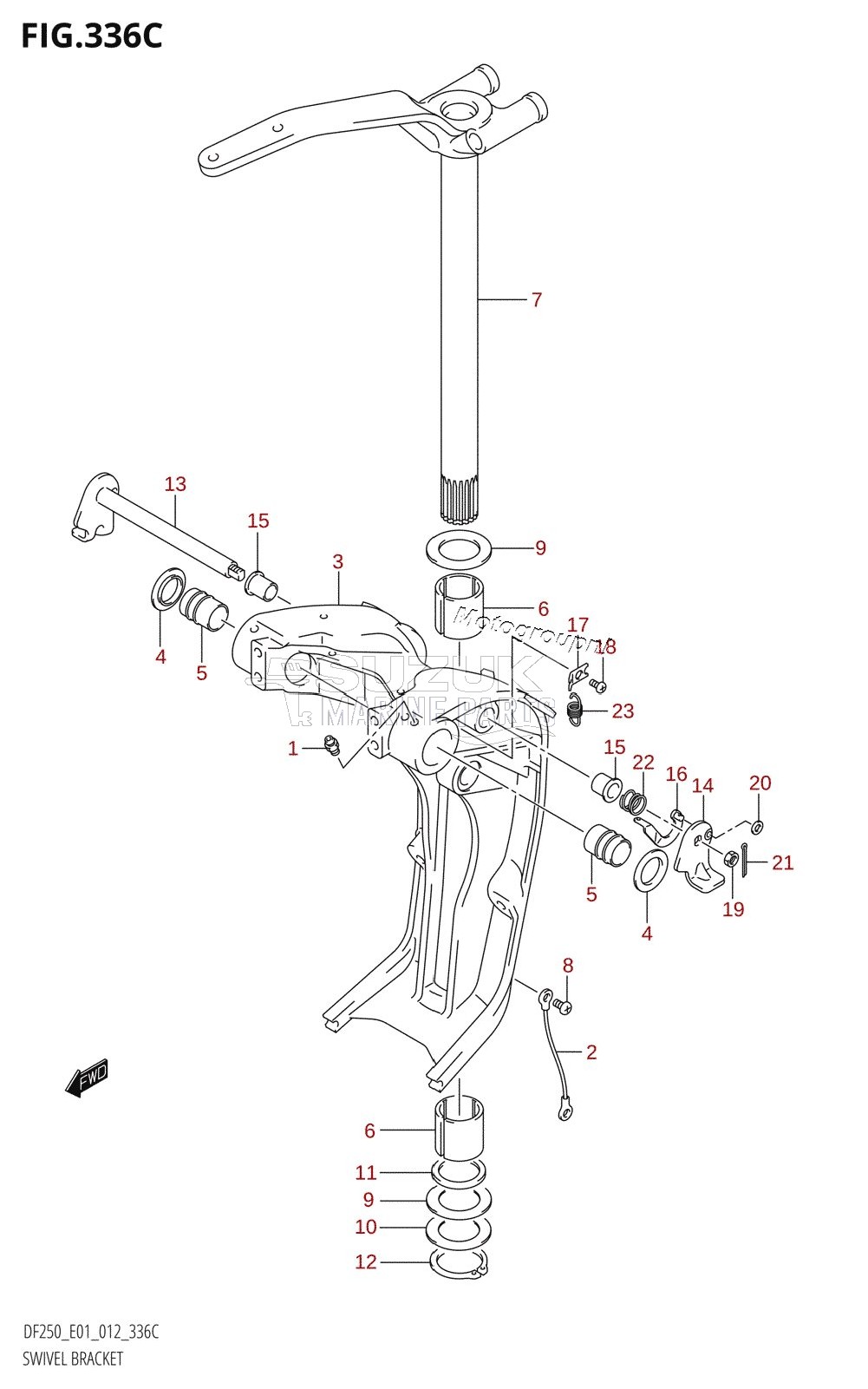 SWIVEL BRACKET (DF200Z:E01:(X-TRANSOM,XX-TRANSOM))