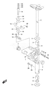 Outboard DF 9.9B drawing Swivel Bracket Tiller Handle w/Power Tilt