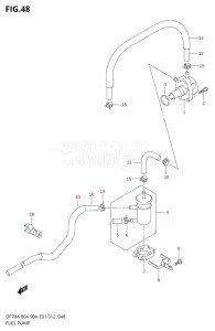 07003F-210001 (2012) 70hp E01 E40-Gen. Export 1 - Costa Rica (DF70A  DF70AT / DF70ATH  DF70ATH) DF70A drawing FUEL PUMP