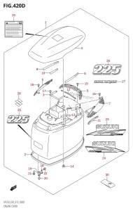 DF200Z From 20002Z-310001 (E03)  2013 drawing ENGINE COVER (DF225Z:E03)