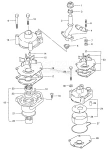 DT140 From 14002-351001 ()  1993 drawing WATER PUMP