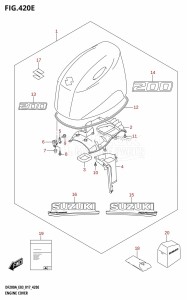 DF200AZ From 20003Z-710001 (E03)  2017 drawing ENGINE COVER (DF200AZ:E03)