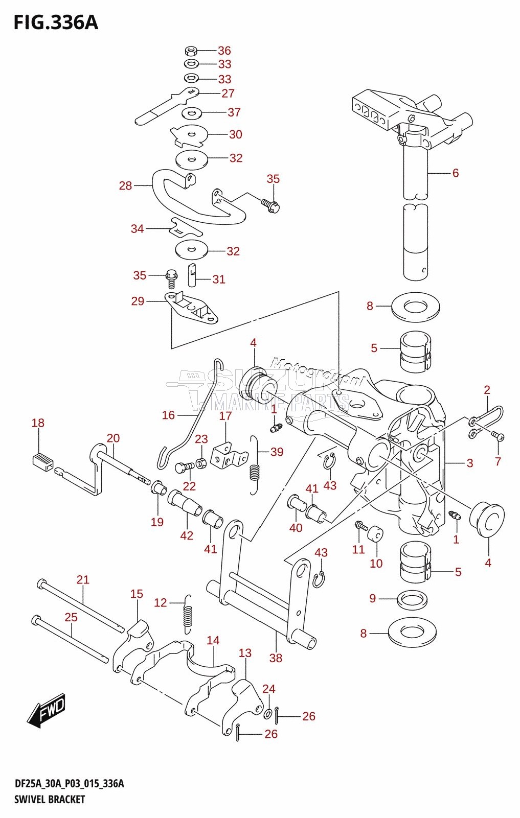 SWIVEL BRACKET (DF25A:P03)