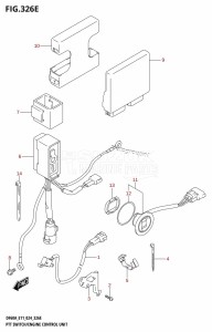 DF60AQH From 06002F-440001 (E11 - E40)  2024 drawing PTT SWITCH /​ ENGINE CONTROL UNIT (DF40AST,DF50AVT,DF60AVT,DF60AVTH,DF40ASVT)