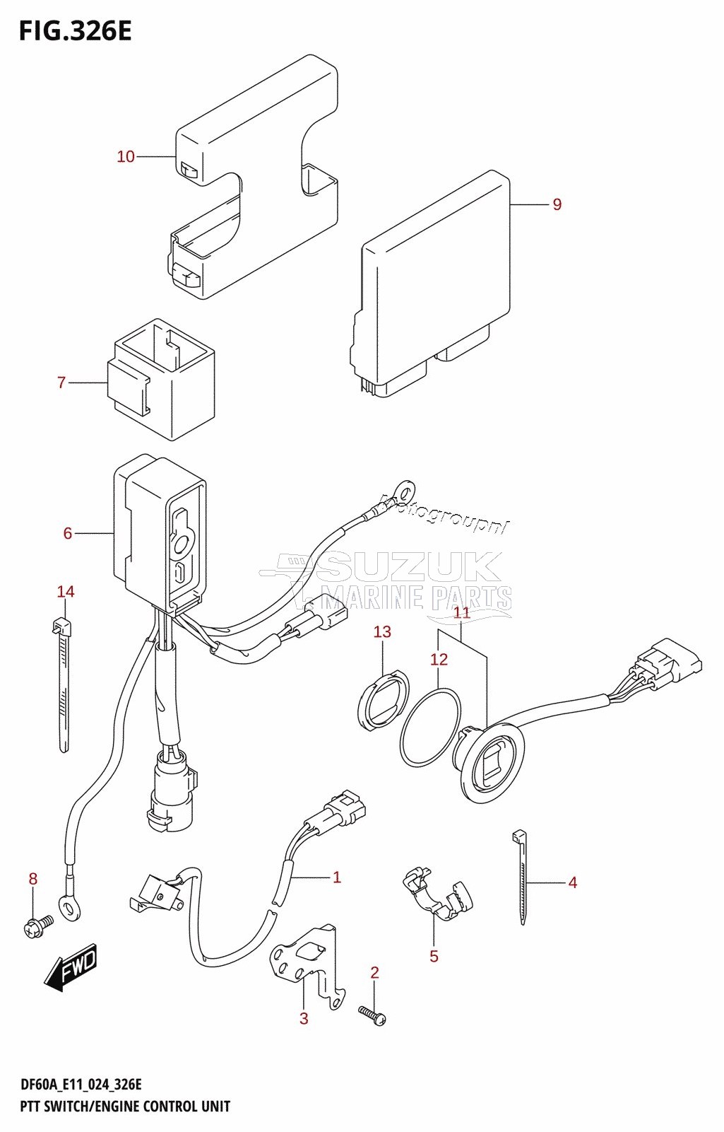 PTT SWITCH /​ ENGINE CONTROL UNIT (DF40AST,DF50AVT,DF60AVT,DF60AVTH,DF40ASVT)