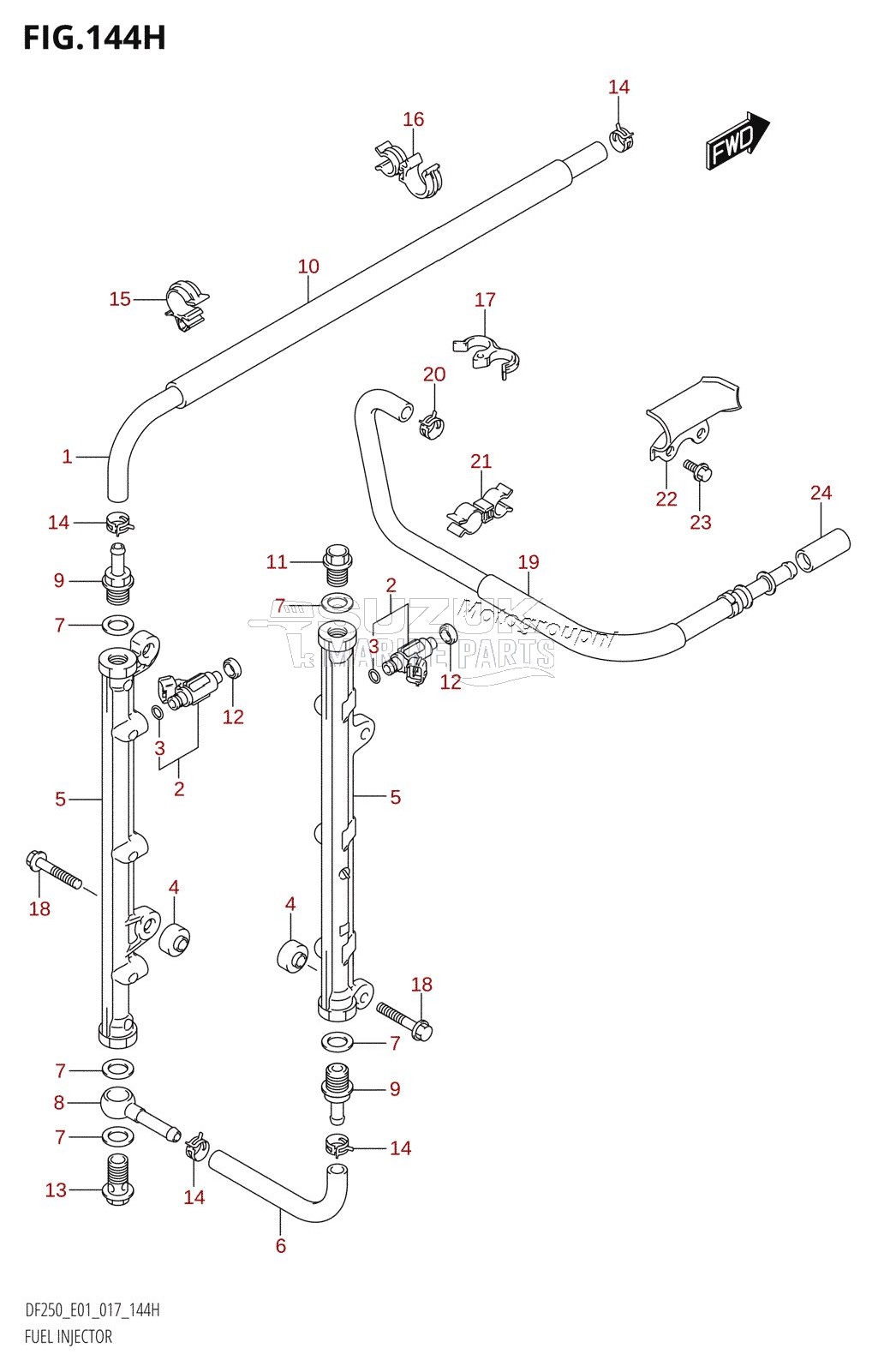 FUEL INJECTOR (DF225Z:E40)