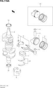 04001F-251001 (2002) 40hp E01-Gen. Export 1 (DF40QHK2  DF40TK2) DF40 drawing CRANKSHAFT