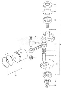 DT4 From 00402-231001 ()  1992 drawing CRANKSHAFT (DT5Y)