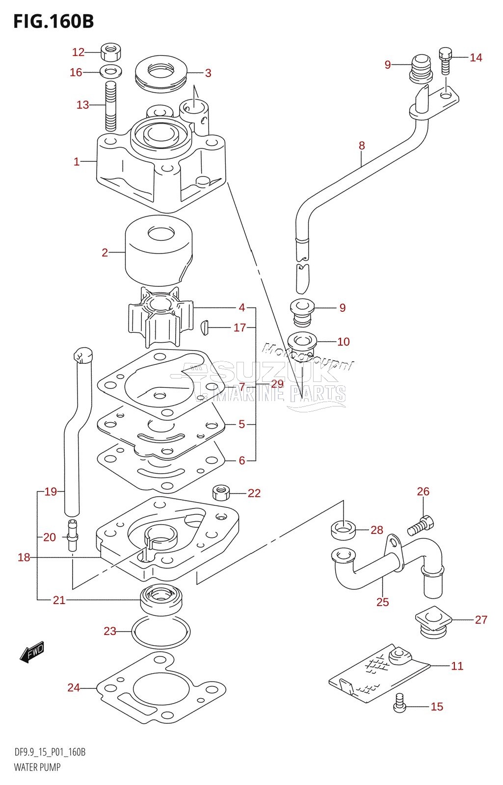 WATER PUMP (K7,K8,K9,K10,011)