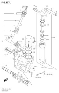 20002Z-610001 (2016) 200hp E01 E40-Gen. Export 1 - Costa Rica (DF200Z) DF200Z drawing TRIM CYLINDER (DF250Z:E01)