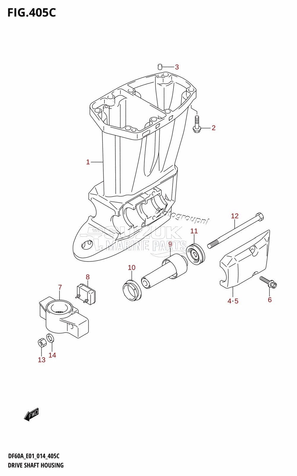 DRIVE SHAFT HOUSING (DF40ATH:E01)