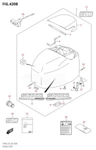 04003F-040001 (2020) 40hp E03-USA (DF40A) DF40A drawing ENGINE COVER (DF50A)