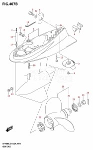 DF115BG From 11505F-440001 (E11 - E40)  2024 drawing GEAR CASE ((DF115BG,DF140BG):E40)