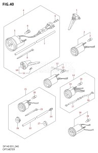 DF140 From 14001F-371001 (E01 E40)  2003 drawing OPT:METER