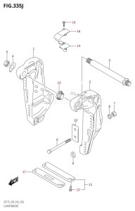 DF175T From 17502F-610001 (E03)  2016 drawing CLAMP BRACKET (DF150ST:E03)