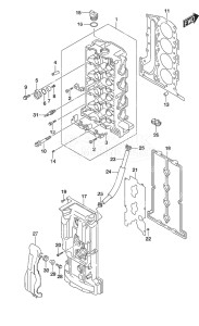 Outboard DF 90A drawing Cylinder Head