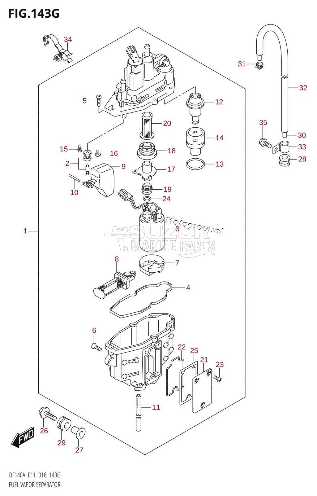 FUEL VAPOR SEPARATOR (DF140AT:E40)