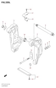 DF175T From 17502F-410001 (E01 E40)  2014 drawing CLAMP BRACKET (DF175TG:E01)