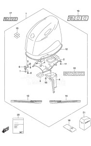 Outboard DF 200AP drawing Engine Cover