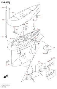 DF200Z From 20002Z-510001 (E01 E40)  2015 drawing GEAR CASE (DF250T:E01)