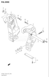 10003F-310001 (2013) 100hp E01 E40-Gen. Export 1 - Costa Rica (DF100AT) DF100A drawing CLAMP BRACKET (DF115AT:E40)