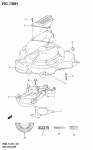 DF60A From 06002F-410001 (E01 E40)  2014 drawing RING GEAR COVER (DF60A:E40)