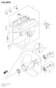 05003F-610001 (2016) 50hp E01-Gen. Export 1 (DF50A  DF50ATH) DF50A drawing GEAR CASE (DF40AST:E34)