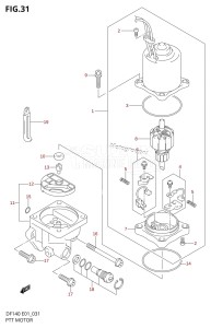 DF140 From 14002Z-110001 (E01 E40)  2011 drawing PTT MOTOR