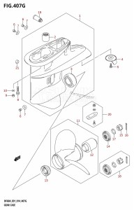 DF60A From 06003F-410001 (E01 E40)  2014 drawing GEAR CASE (DF60A:E01)