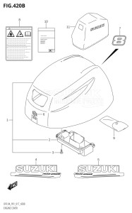 00801F-710001 (2017) 8hp P01-Gen. Export 1 (DF8A  DF8AR) DF8A drawing ENGINE COVER (DF8AR:P01)