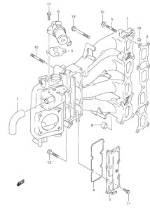 Outboard DF 90 drawing Intake Manifold