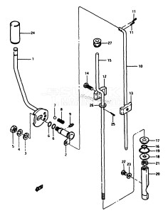 DT9 From d-10001 ()  1983 drawing CLUTCH LEVER