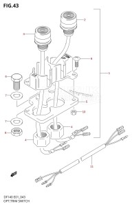 DF140 From 14001Z-371001 (E01)  2003 drawing OPT:TRIM SWITCH