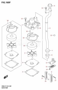 DF40A From 04003F-040001 (E01 E11)  2020 drawing WATER PUMP ((DF50AVT,DF60AVT):E03)