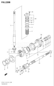 09001F-371001 (2003) 90hp E03-USA (DF90TK3) DF90 drawing TRANSMISSION (DF115T:E03)