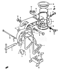 DT9 From d-10001 ()  1983 drawing CLAMP BRACKET - SWIVEL BRACKET