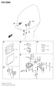 14004Z-140001 (2021) 140hp E11 E40-Gen. Export 1-and 2 (DF140BZG) DF140BZG drawing PTT SWITCH / ENGINE CONTROL UNIT (DF115BG,DF115BZG)