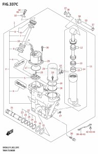 DF225Z From 22503Z-240001 (E11 E40)  2022 drawing TRIM CYLINDER (X-TRANSOM,XX-TRANSOM)