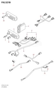 DF250 From 25003F-110001 (E01 E40)  2011 drawing OPT:HARNESS (K8,K9,K10,011)