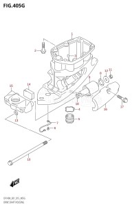 DF140AZ From 14003Z-510001 (E01 E40)  2015 drawing DRIVE SHAFT HOUSING (DF140AT:E40)