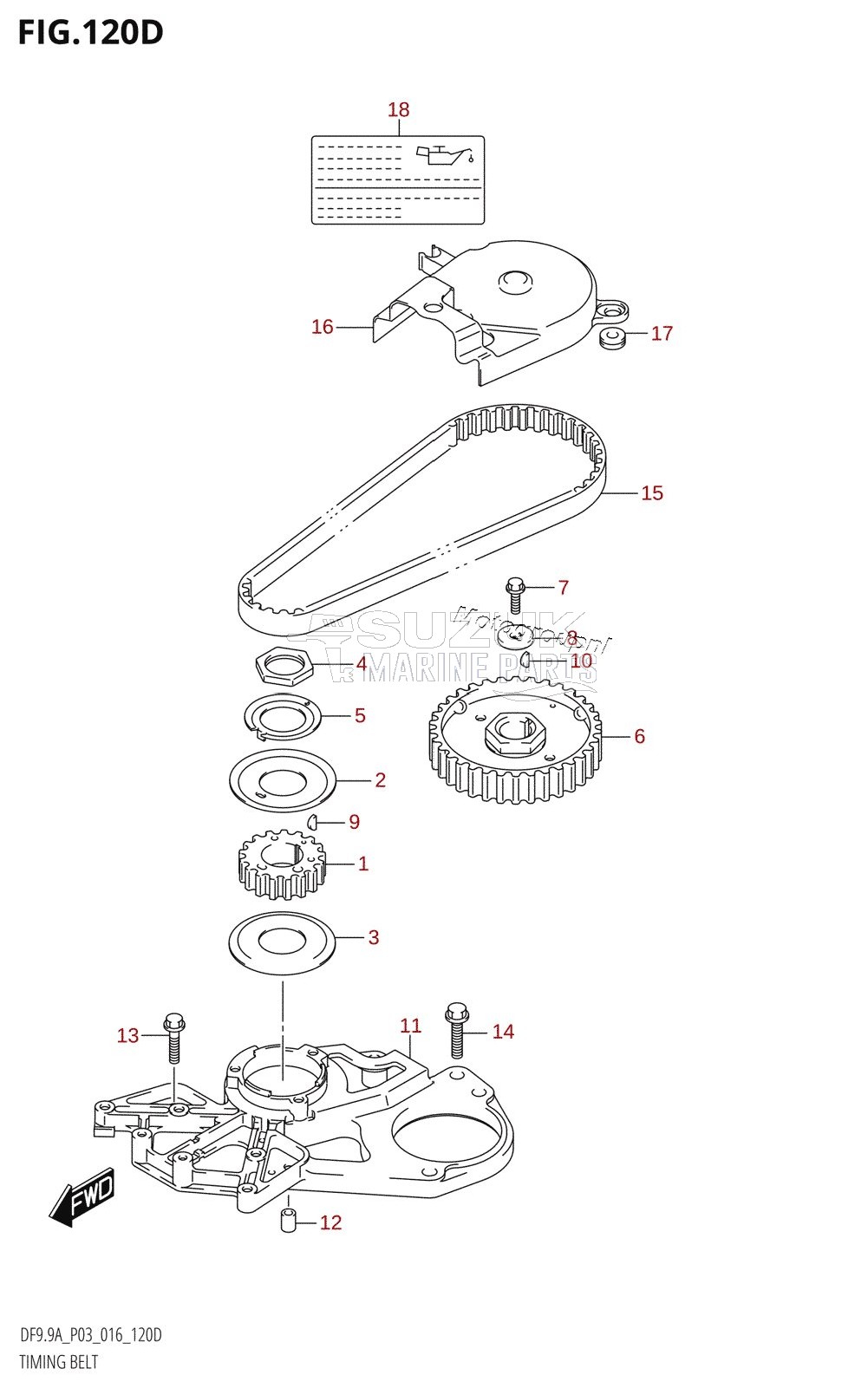 TIMING BELT (DF9.9AR:P03)