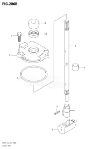 11501F-371001 (2003) 115hp E03-USA (DF115TK3  DF115TK4  DF115WTK4) DF115T drawing CLUTCH ROD ((DF90T,DF115T):(K6,K7,K8,K9,K10,011),DF100T)